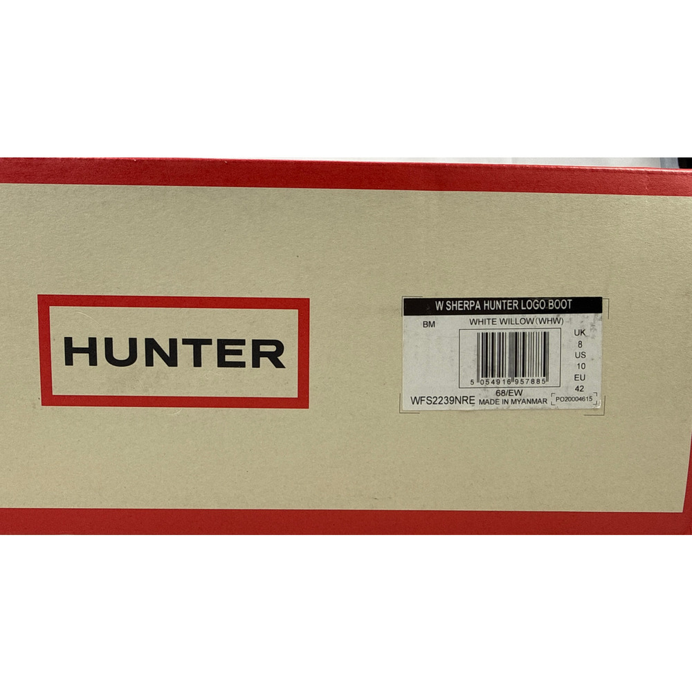 Hunter Original Slipper Snow Boot Womens 10 Insulated Foldable Cuff White Willow - Picture 12 of 12